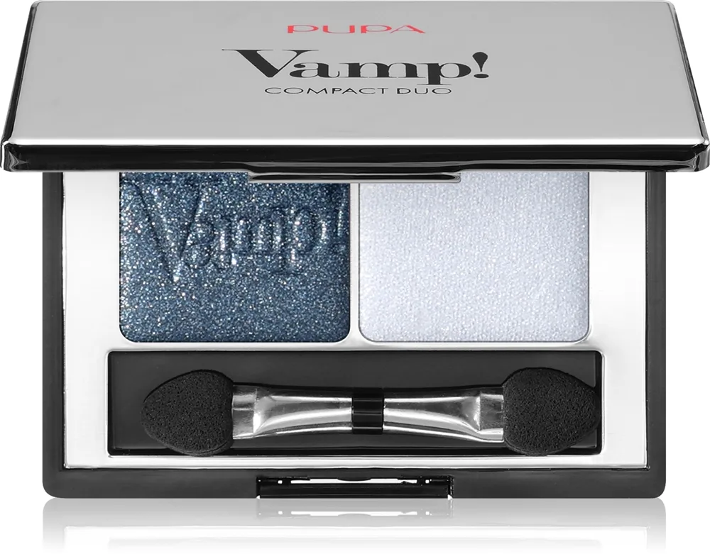 PUPA Milano Vamp! Compact Duo Eyeshadow luomiväriduo sävy 012 - Magnetic Blue 2.2 g