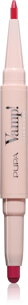 PUPA Milano Vamp! Creamy Duo Konturskabende læbestift og læbeliner 2-i-1 Skygge 009 Flamingo Fuchsia 0.8 g