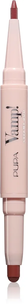 PUPA Milano Vamp! Creamy Duo Konturskabende læbestift og læbeliner 2-i-1 Skygge 017 Timeless Rose 0.8 g
