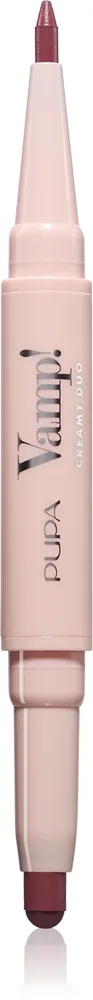 PUPA Milano Vamp! Creamy Duo Konturskabende læbestift og læbeliner 2-i-1 Skygge 018 Mauve Rose 0.8 g