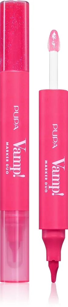PUPA Milano Vamp! Lip Marker Duo huulikynä kiiltävä sävy 006 Dragon Fruit 1.4 ml
