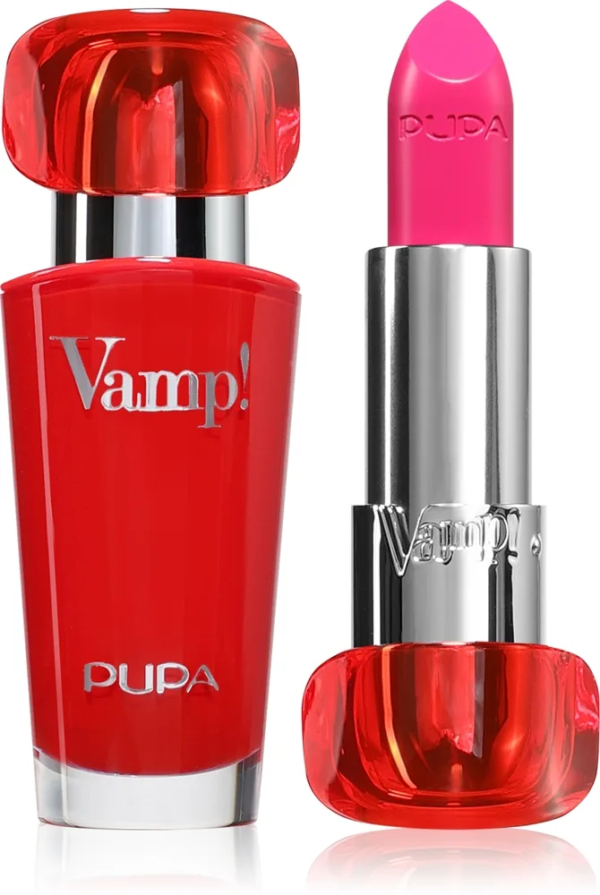 PUPA Milano Vamp! Luminous Lipstick täyteläisen vaikutelman antava huulipuna sävy 203 Fuchsia Addicted 3.5 g