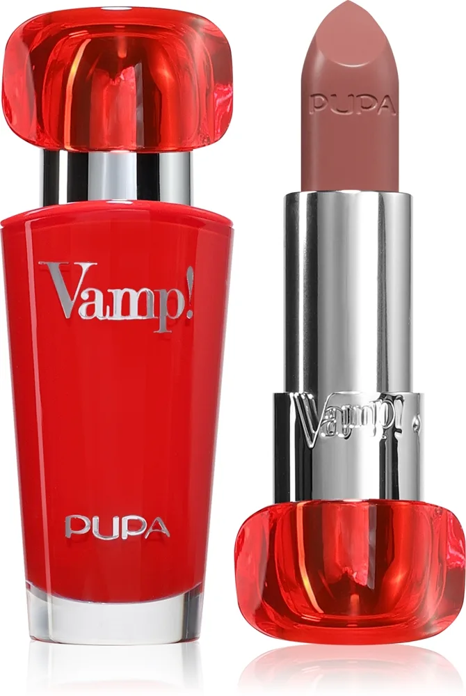 PUPA Milano Vamp! Luminous Lipstick täyteläisen vaikutelman antava huulipuna sävy 205 Iconic Nude 3.5 g