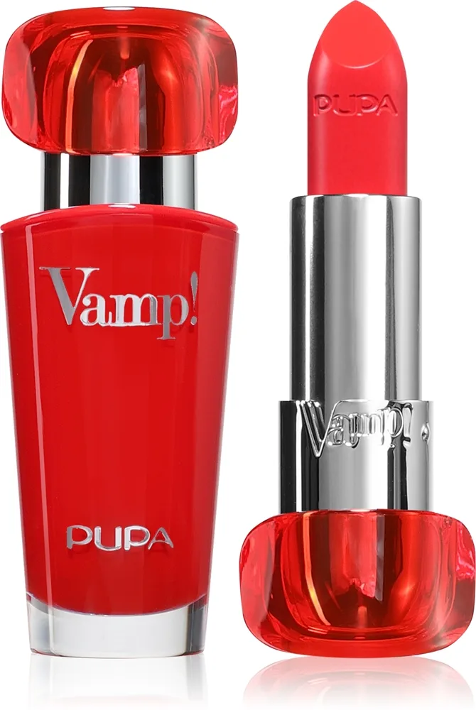 PUPA Milano Vamp! Luminous Lipstick Läppstift för fylliga läppar Skugga 305 True Orange 3.5 g