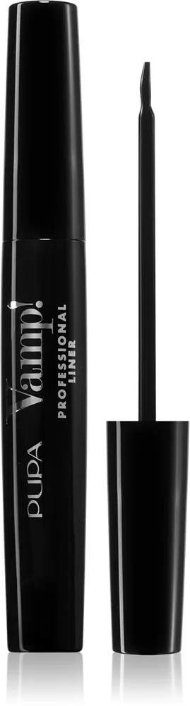 PUPA Milano Vamp! Professional Liner nestemäinen eyeliner erittäin ohut sävy 100 - Extra Black 4.5 ml