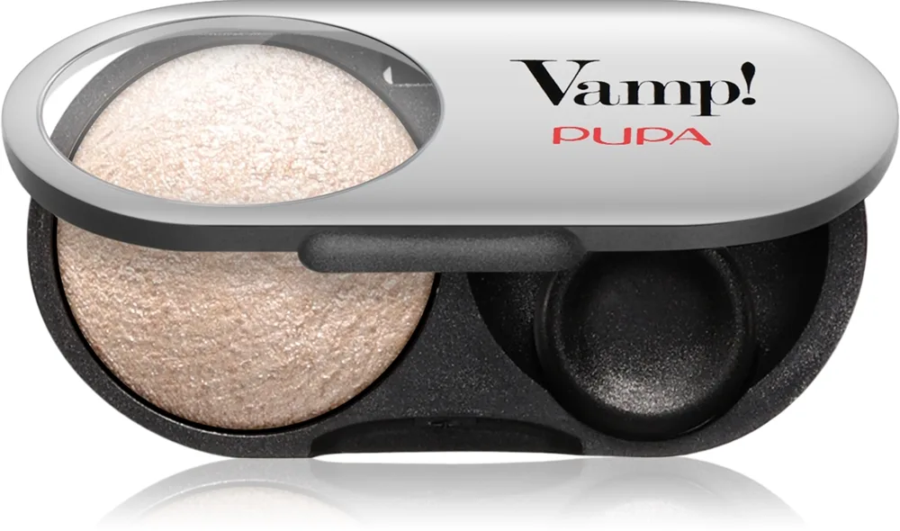 PUPA Milano Vamp! Radiant Baked Eyeshadow pitkäkestoinen hohtava luomiväri sävy 201 - Sparkling Gold 1 g
