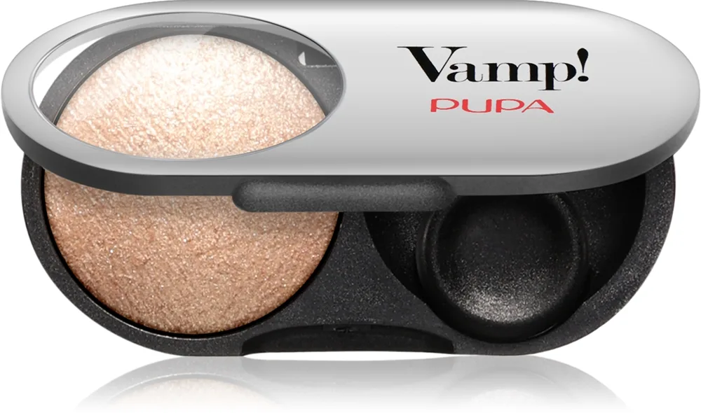 PUPA Milano Vamp! Radiant Baked Eyeshadow Långvarig skimrande ögonskugga Skugga 202 Precious Gold - WET & DRY 1 g