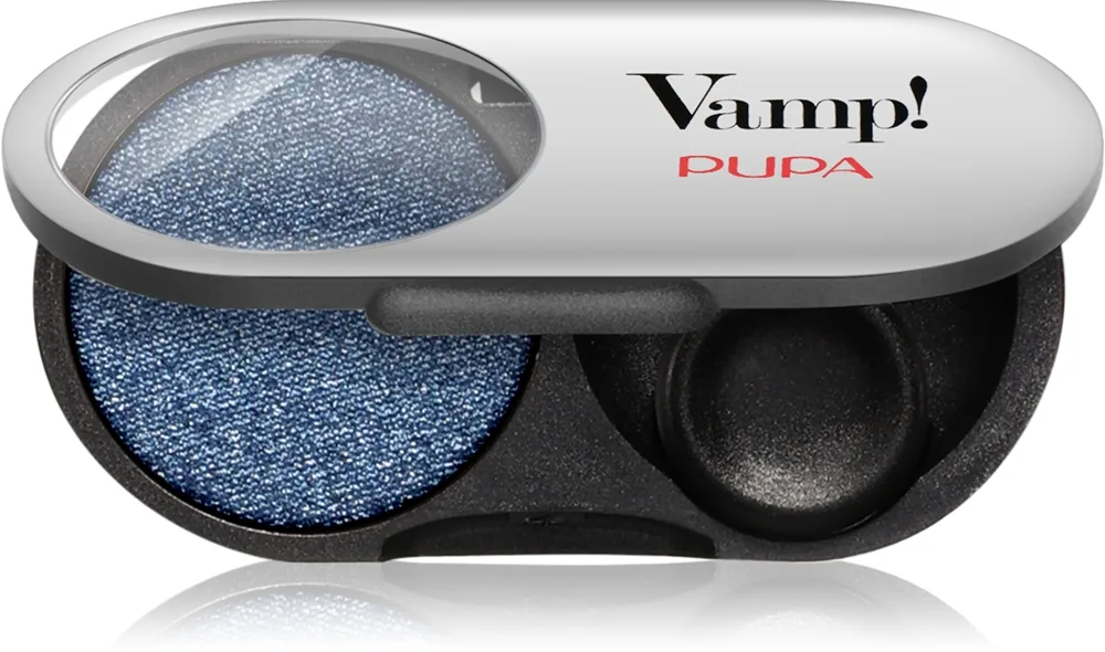 PUPA Milano Vamp! Radiant Baked Eyeshadow Långvarig skimrande ögonskugga Skugga 307 Denim Blue - METALLIC 1 g