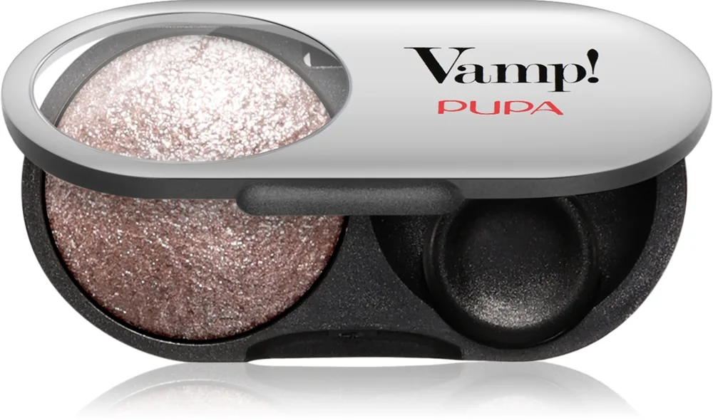 PUPA Milano Vamp! Radiant Baked Eyeshadow pitkäkestoinen hohtava luomiväri sävy 404 Cold Taupe - WET & DRY 1 g