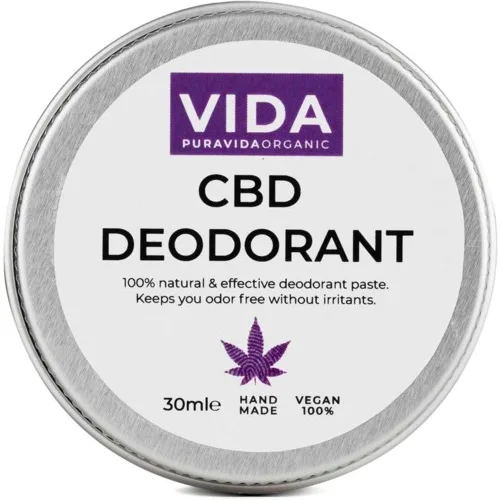 Pura Vida CBD Deodorant Cream Jar 30 ml