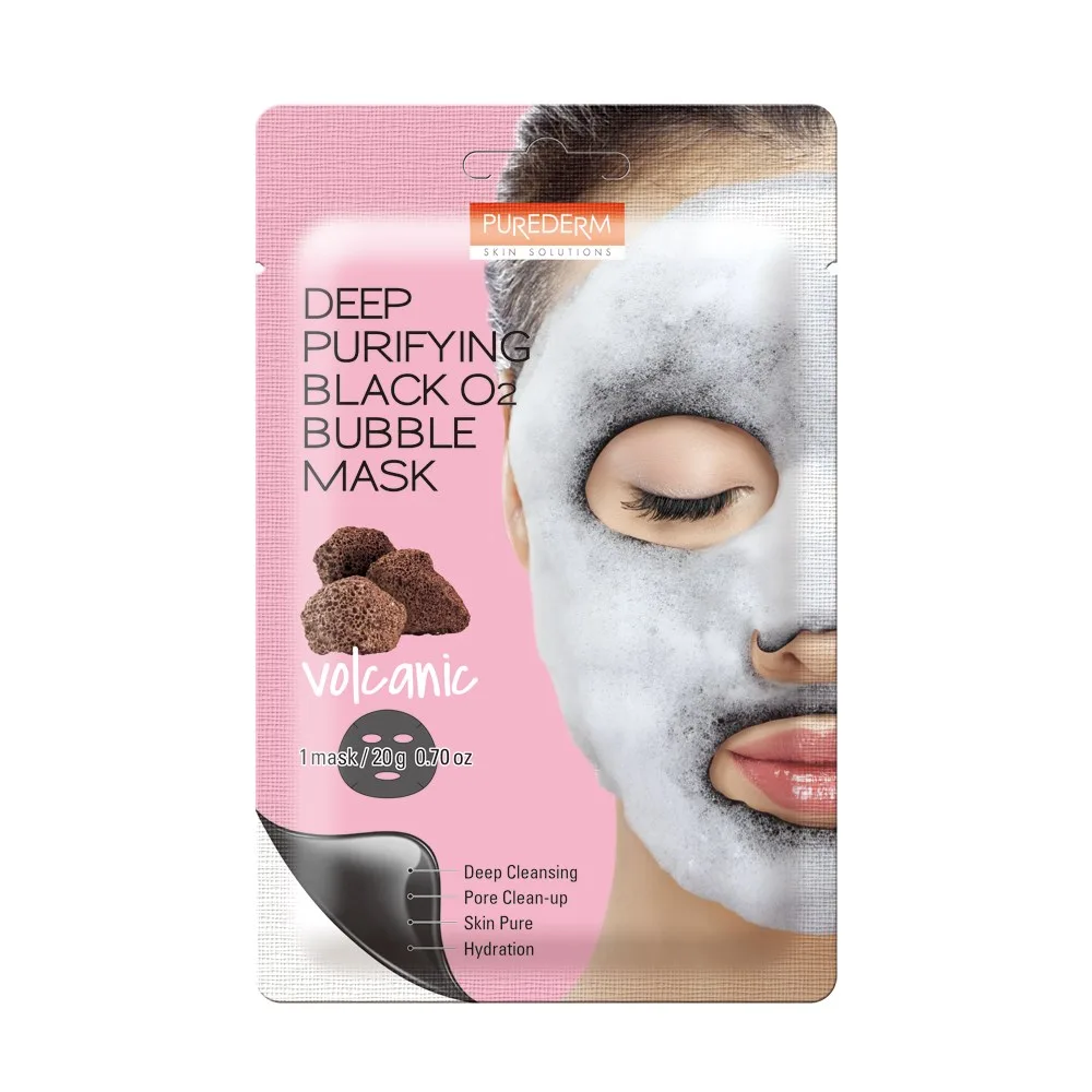 Purederm Deep Purifying Black O2 Bubble Mask ""Volcanic"" 20 g