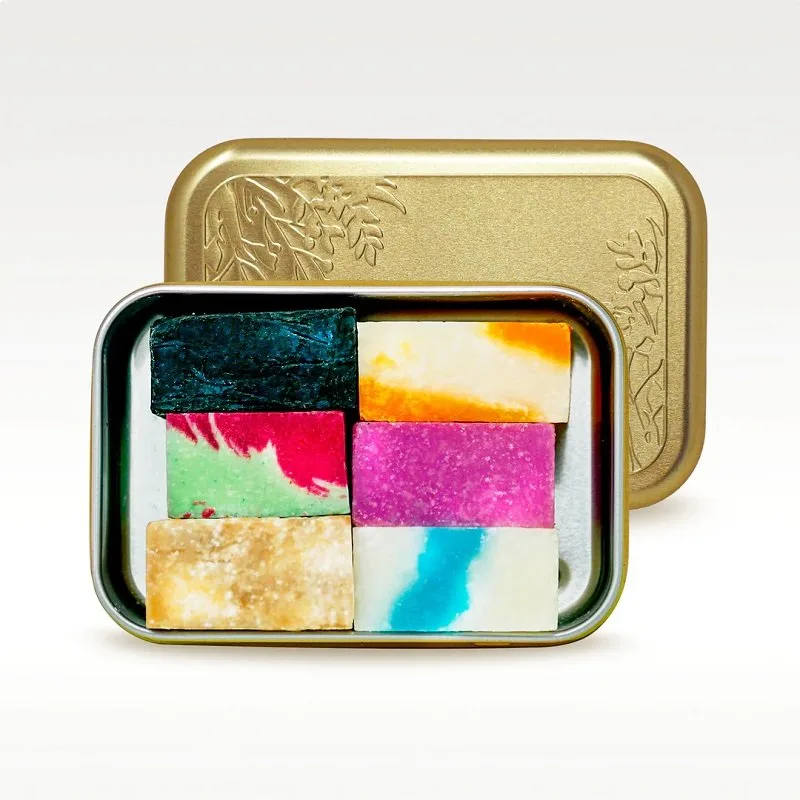 puremetics - Mini tvålar i guld aluminiumburk