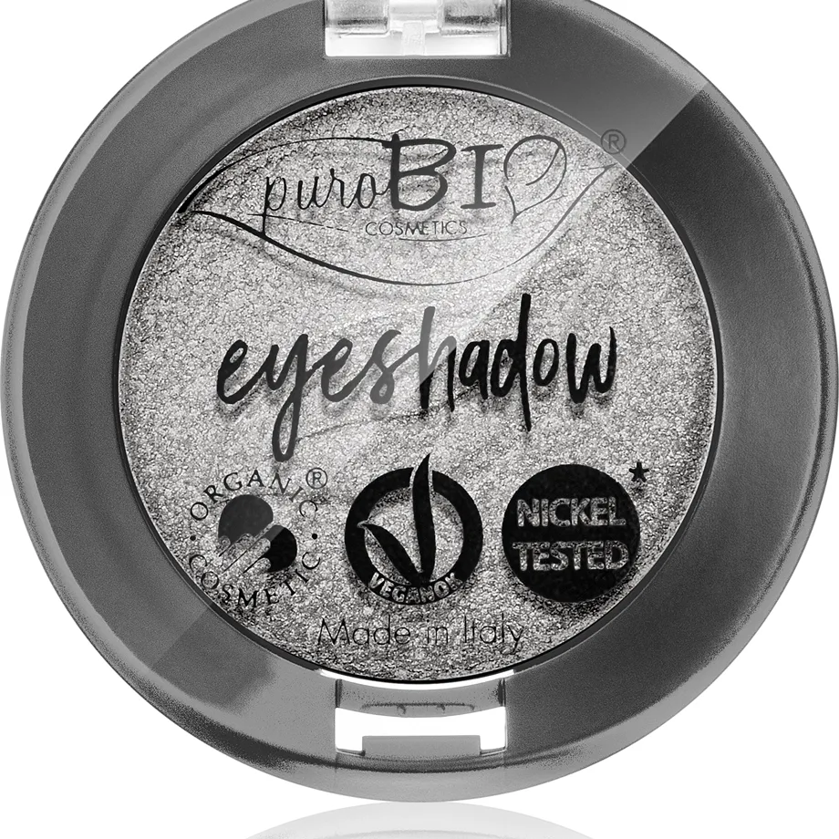 puroBIO Cosmetics Compact Eyeshadows Ögonskugga Skugga 23 Silver 2,5 g