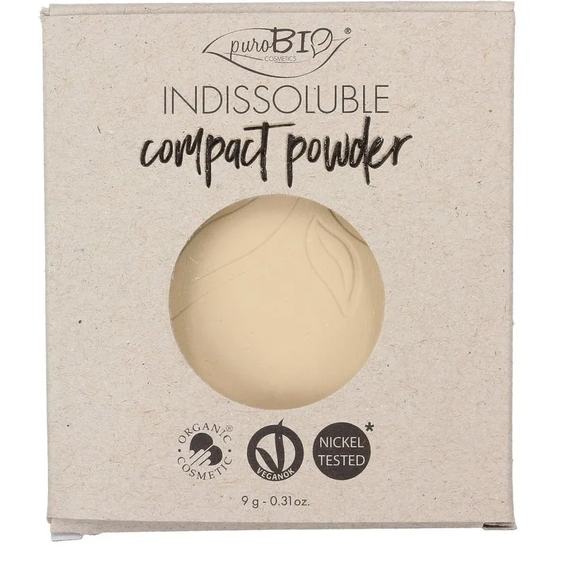 puroBIO Cosmetics Indissouble Kompakt puder Påfyllning Skugga T01 9 g
