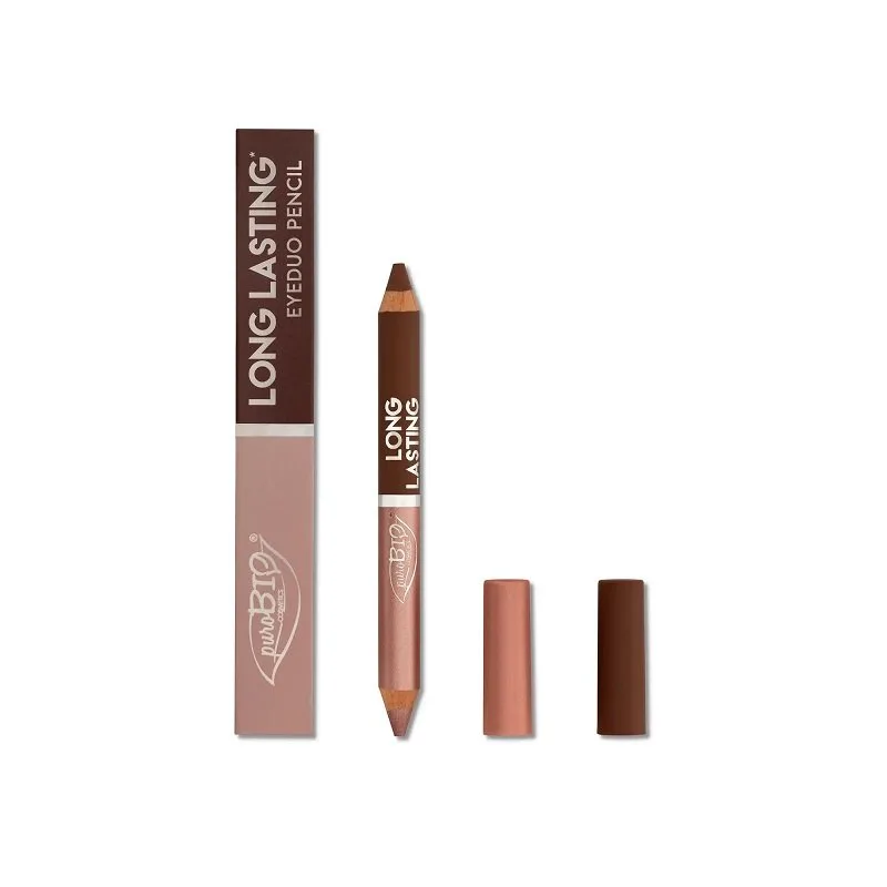 puroBIO Cosmetics - Long Lasting eyeduo pencil satin rosa & mat warm brown 103