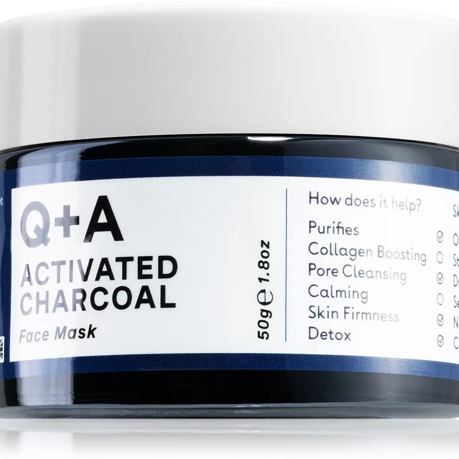 Q+A Activated Charcoal Avgiftande hudmask med aktivt kol 50 g
