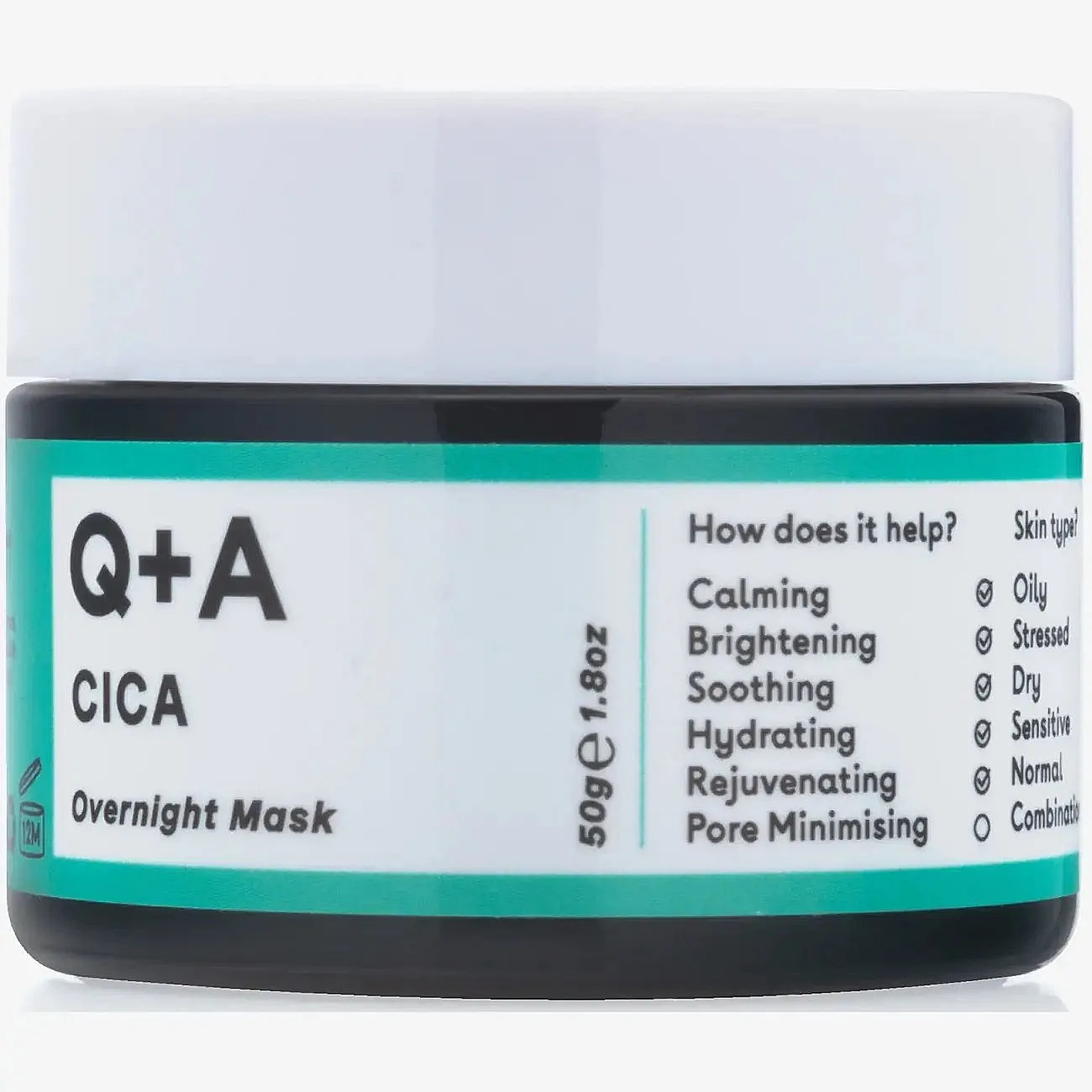 Q+A Cica Calming Overnight Face Mask 50 g