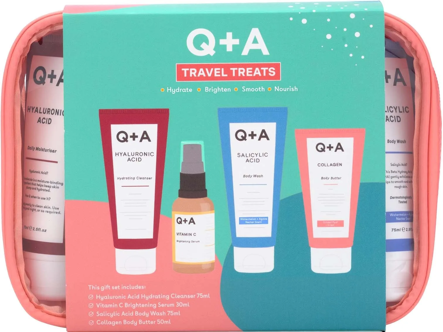 Q+A Travel Treats Gift Set 230 ml
