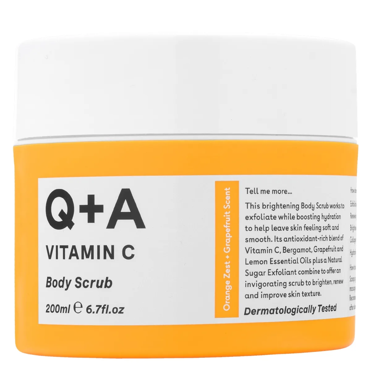 Q+A Vitamin C Body Scrub 200 ml