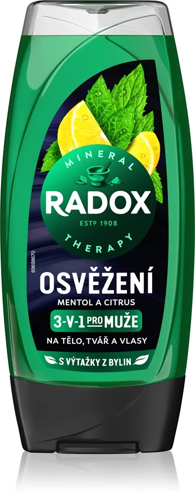 Radox Men Feel Strong Dusch-gel för ansikte, kropp och hår 450 ml