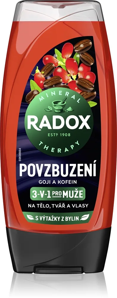 Radox Men Invigorating Kroppstvätt för män 3-i-1 225 ml