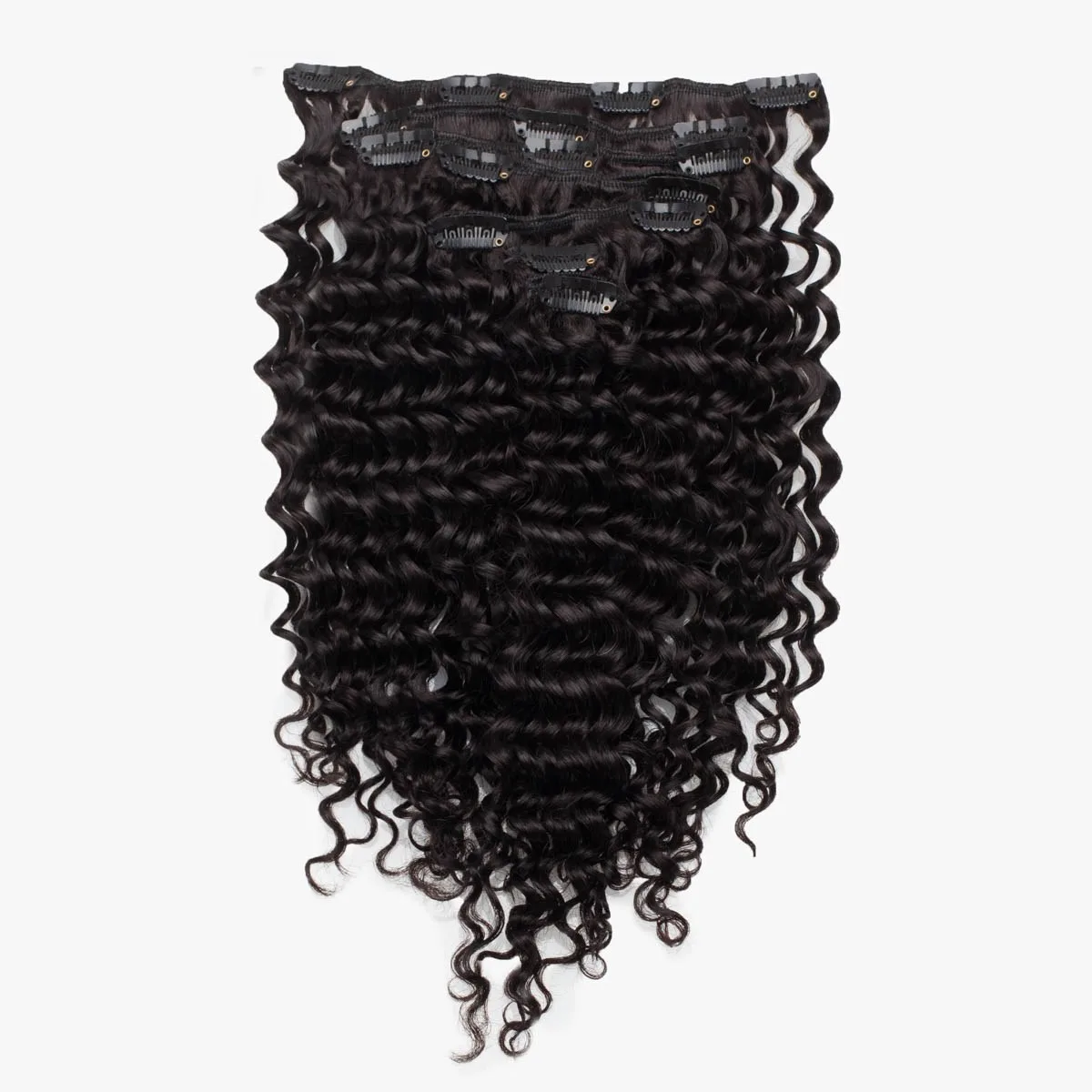 Rapunzel of Sweden Classic Clip-ins Soft Curls / Medium Volume / 7 pieces 40 cm 1.2 Black Brown