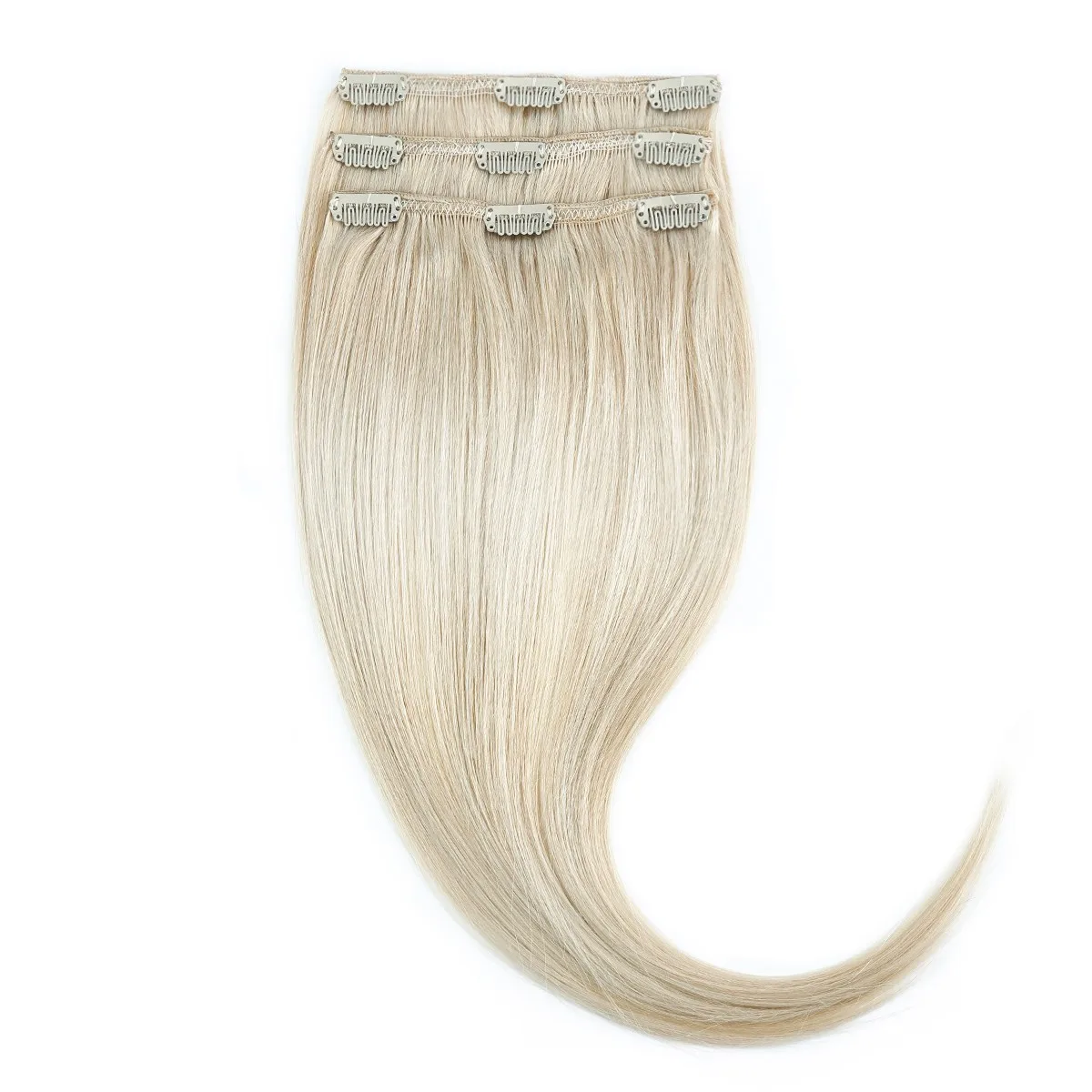 Rapunzel of Sweden Classic Clip-ins Straight / Light Volume / 3 pieces 60 cm 10.10 Platinum Blonde