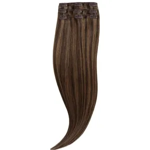 Rapunzel of Sweden Classic Clip-ins Straight / Light Volume / 3 pieces M2.3/5.0 Chocolate Mix 50 cm Löshår