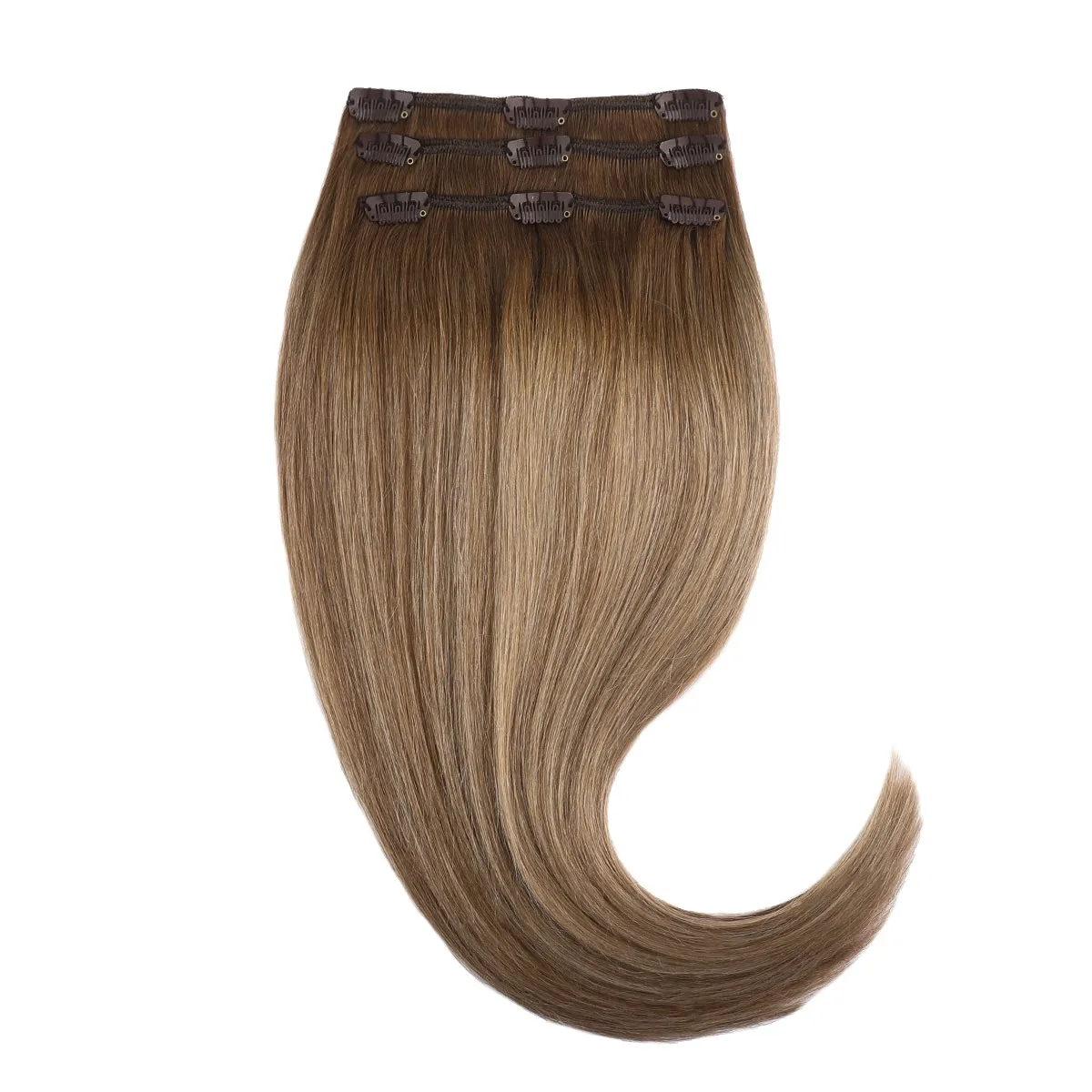 Rapunzel of Sweden Classic Clip-ins Straight / Light Volume / 3 pieces30 cm Brownish Blonde Balayage B5.0/8.5