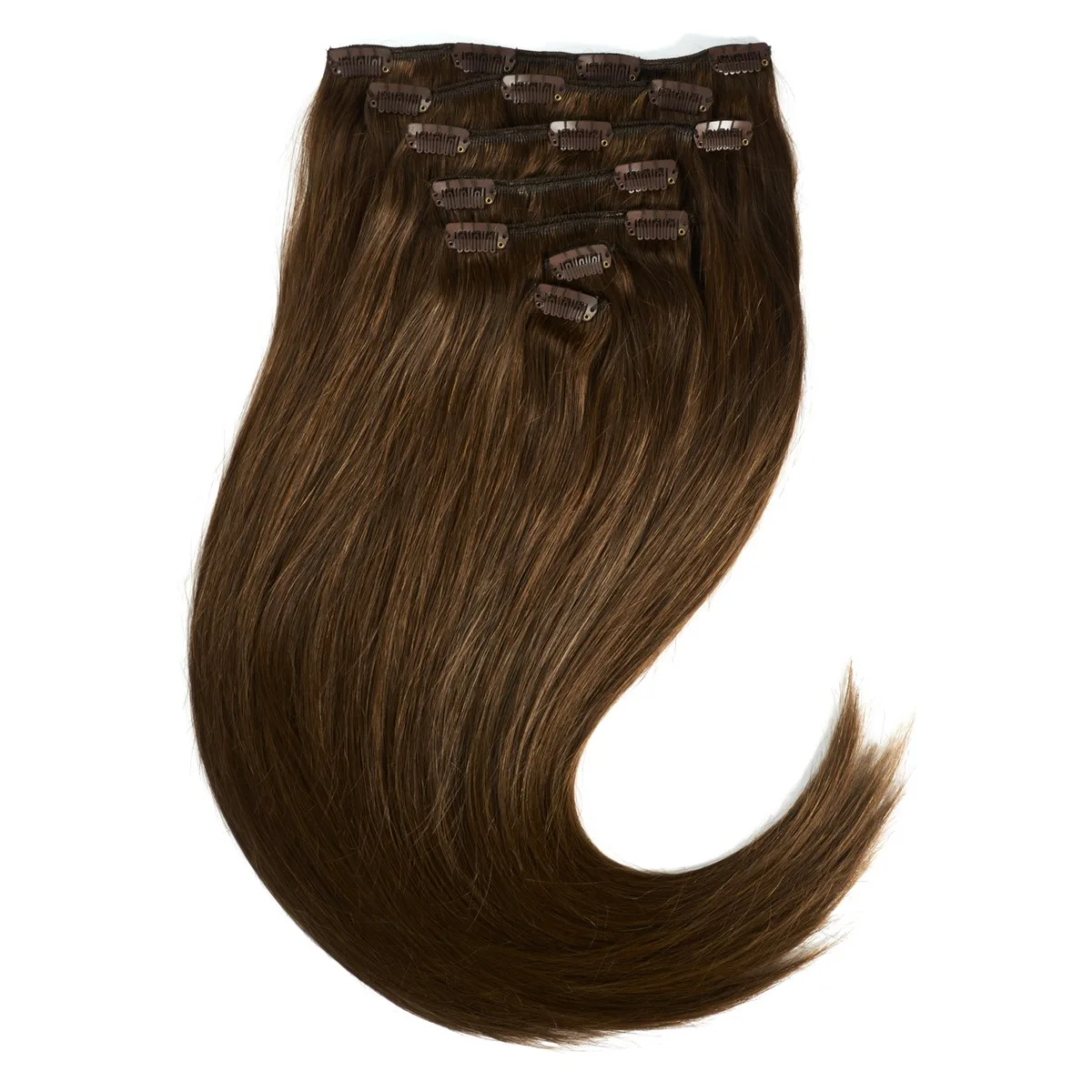 Rapunzel of Sweden Classic Clip-ins Straight / Medium Volume / 7 pieces 50 cm 2.0 Dark Brown