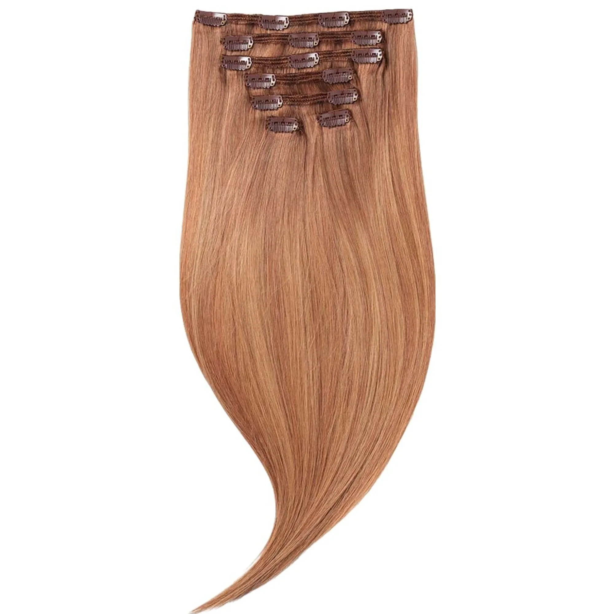 Rapunzel of Sweden Classic Clip-ins Straight / Medium Volume / 7 pieces Sunset Red ColorMelt C6.7/6.3 50 cm Hiustenpidennys