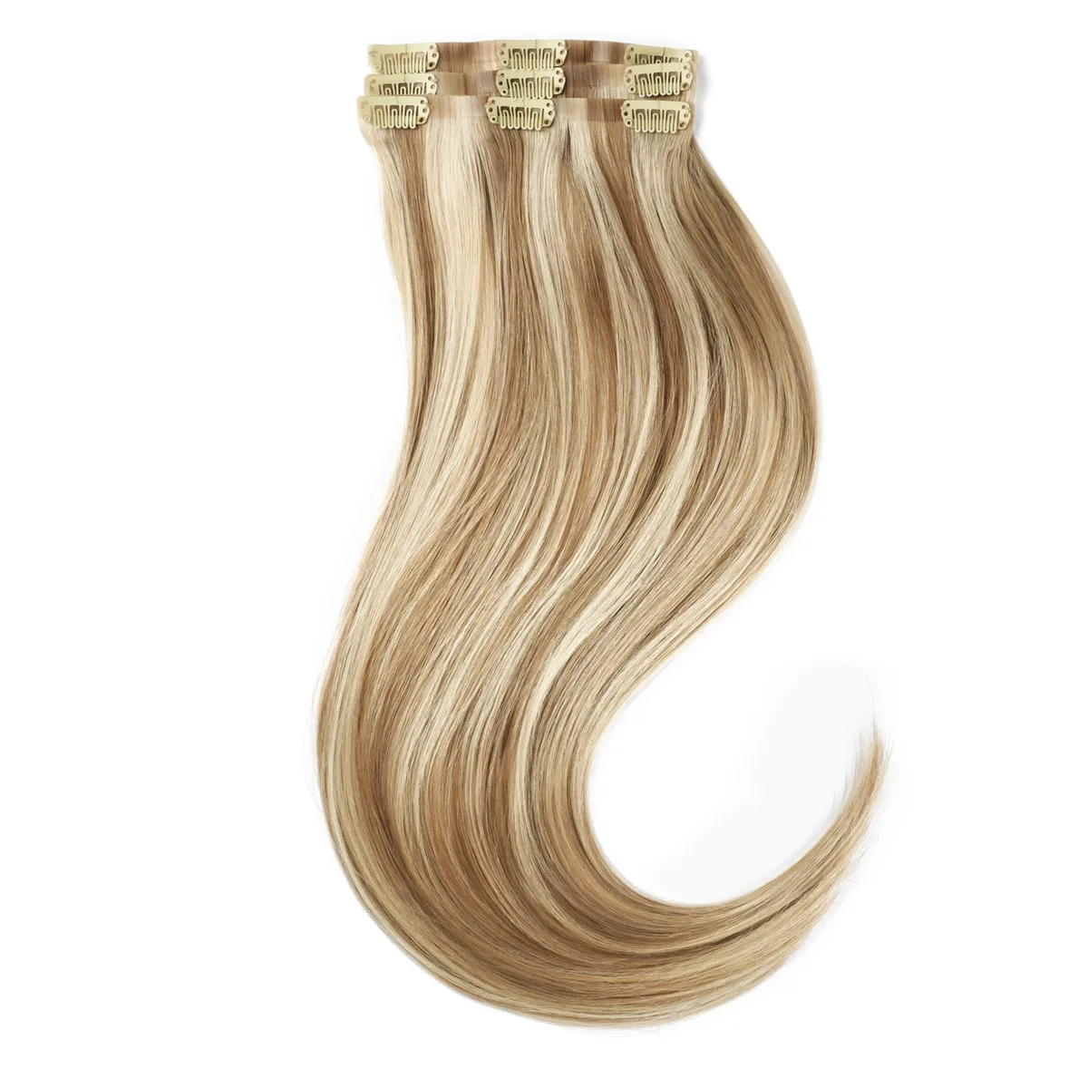 Rapunzel of Sweden Invisible Clip-ins Straight / Light Volume / 3 pieces 50 cm M7.3/10.8 Cendre Ash Blonde Mix