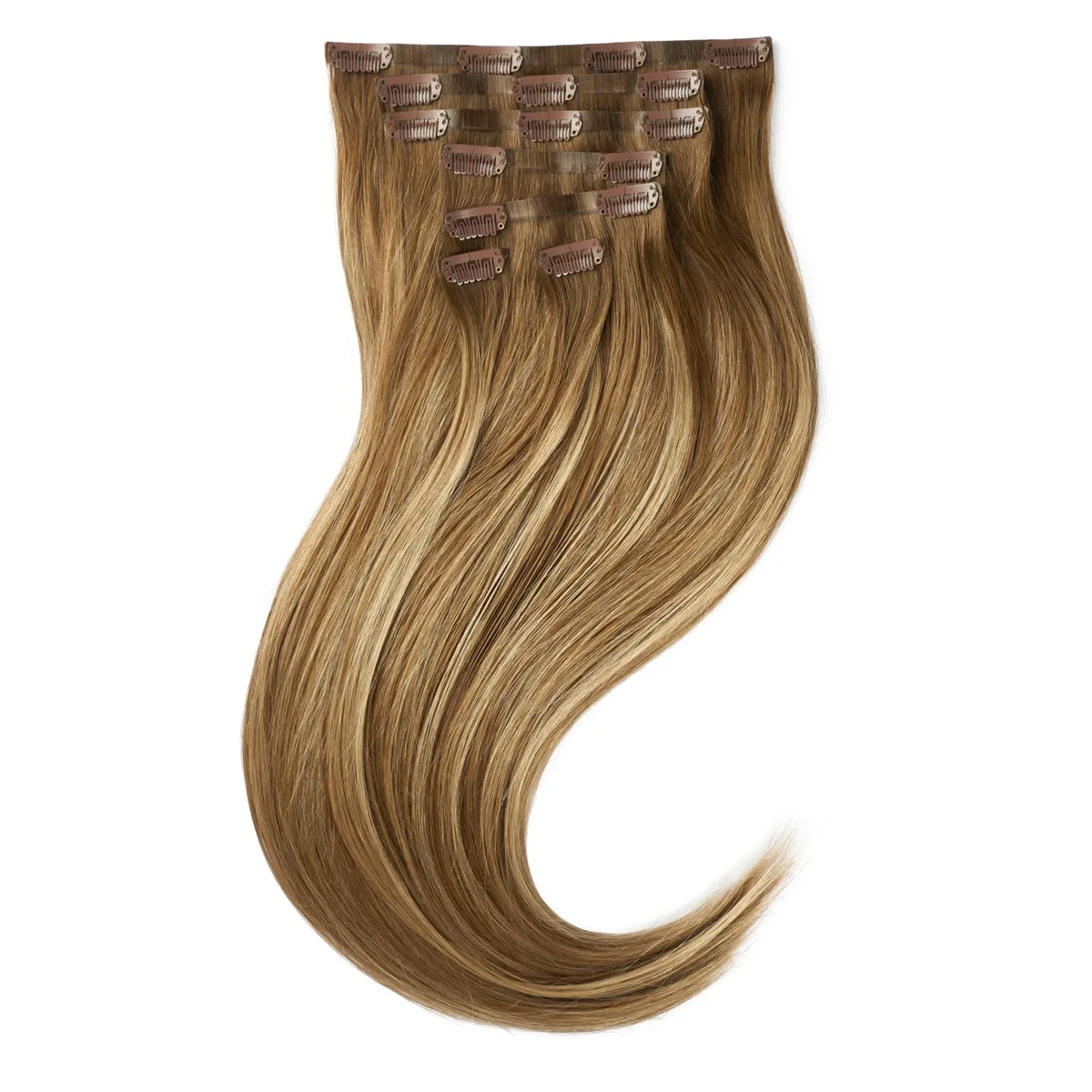 Rapunzel of Sweden Invisible Clip-ins Straight / Medium Volume / 7 pieces 50 cm Brownish Blonde Balayage B5.0/8.5