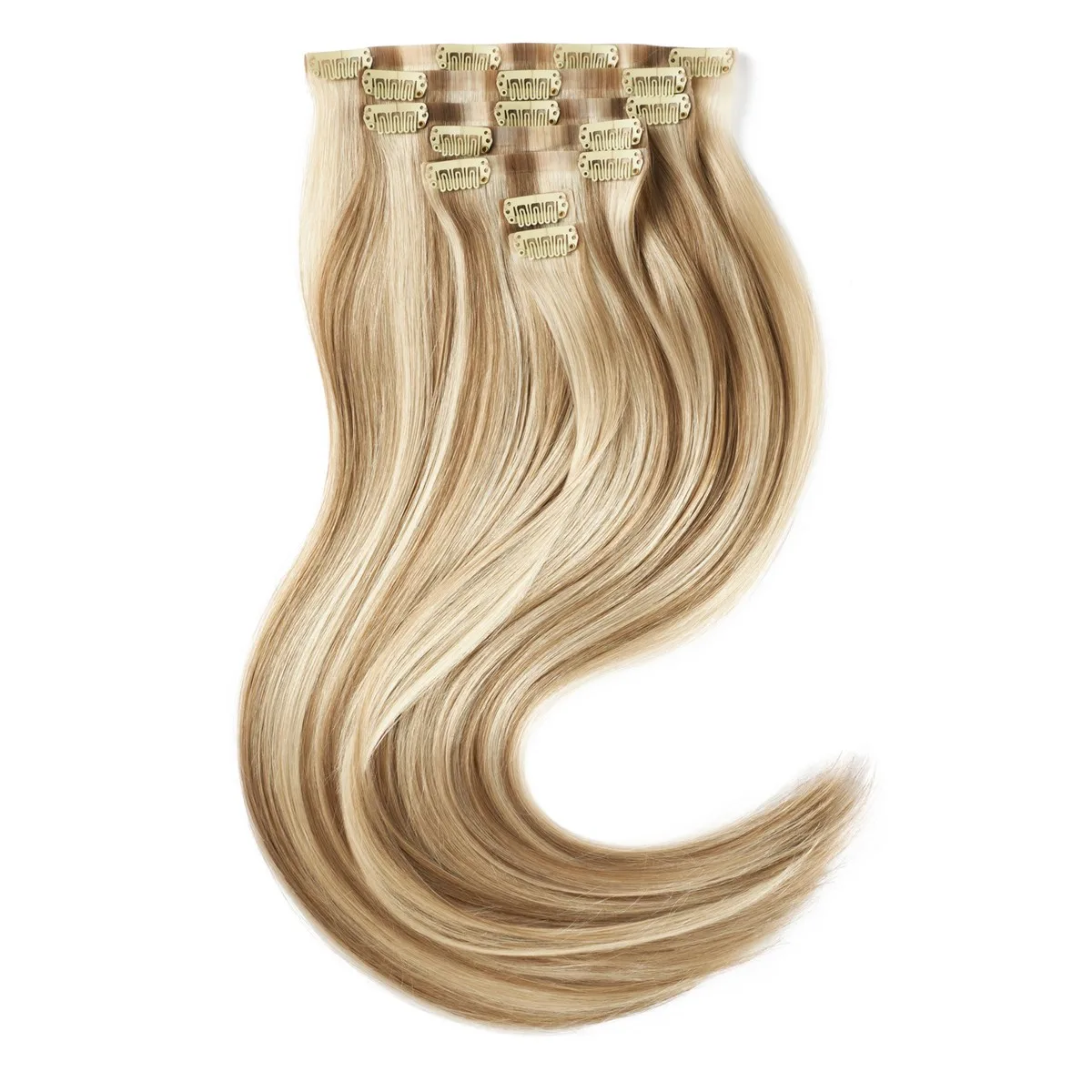 Rapunzel of Sweden Invisible Clip-ins Straight / Medium Volume / 7 pieces cm M7.3/10.8 Cendre Ash Blonde Mix 52