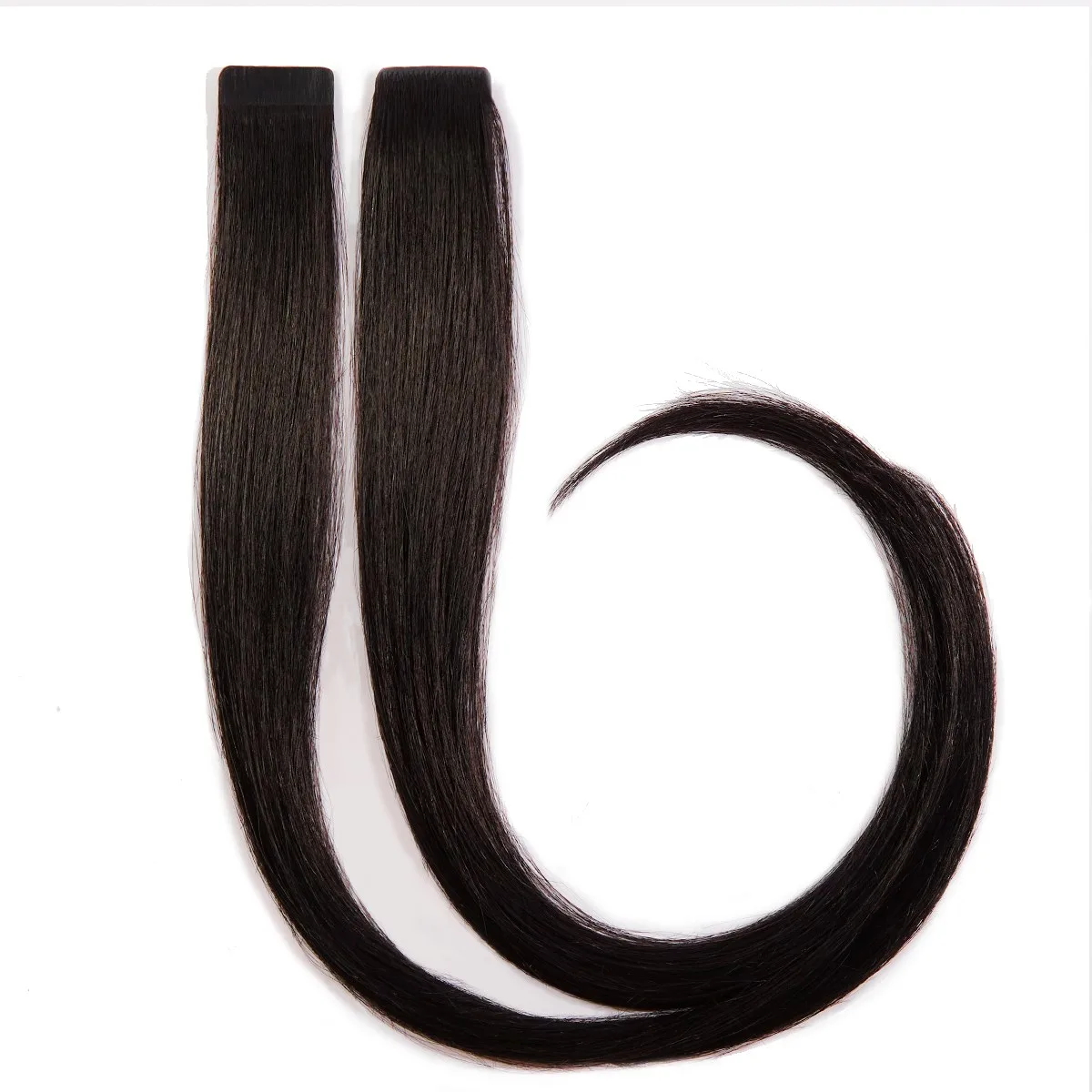 Rapunzel of Sweden Premium Tape Extensions Straight / Mixed Tapes 3 cm / 8 pieces 50 cm 1.2 Black Brown