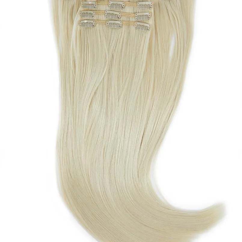 Rapunzel of Sweden Vegan Clip-ins Straight / Medium Volume / 5 pieces 50 cm 10.10 Platinum Blonde