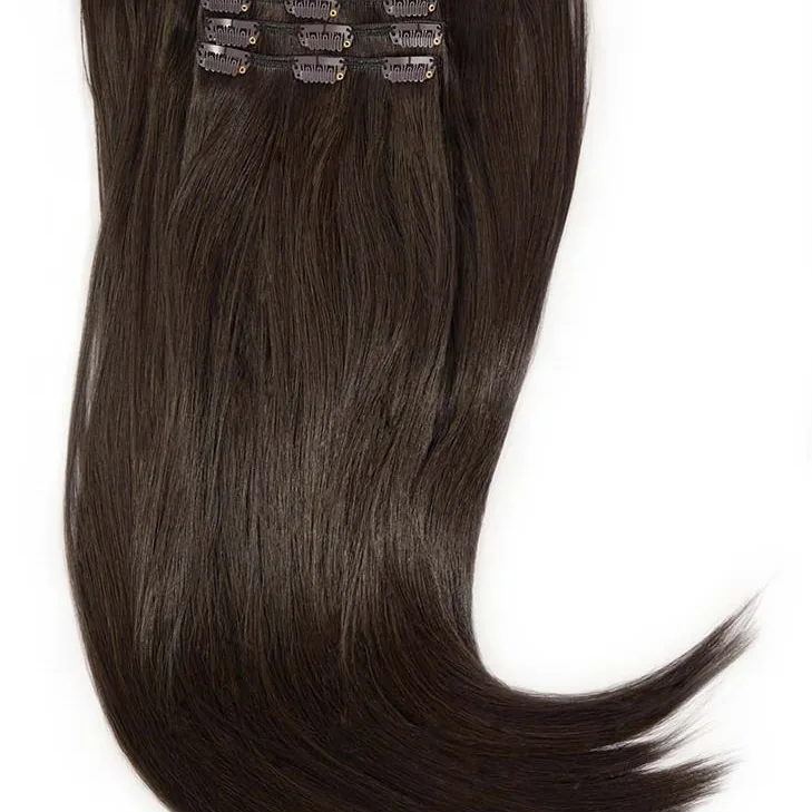 Rapunzel of Sweden Vegan Clip-ins Straight / Medium Volume / 5 pieces 50 cm 2.3 Chocolate Brown