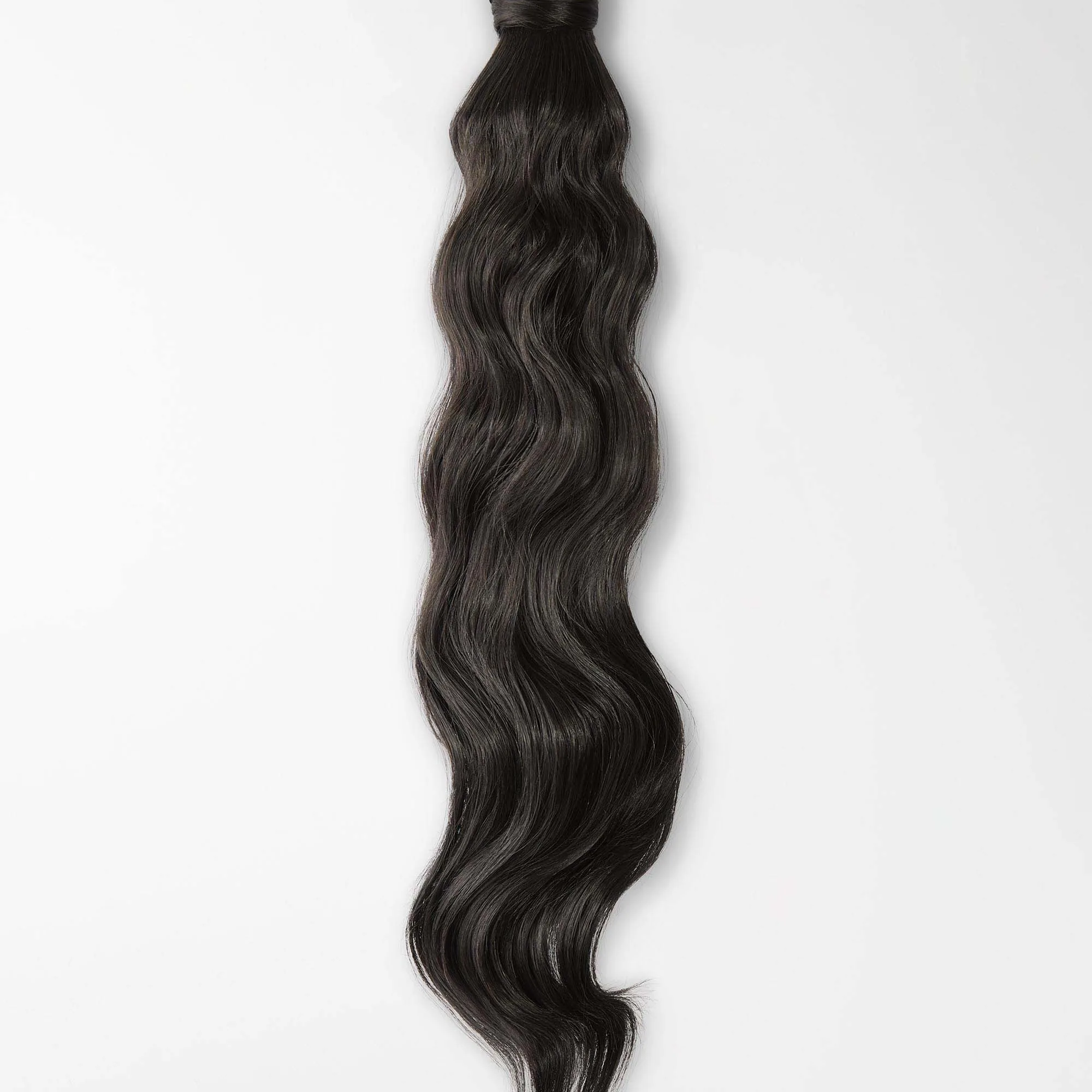 Rapunzel of Sweden Vegan Ponytail Beach Wave / Clip-in / Medium Volume 40 cm 1.2 Black Brown