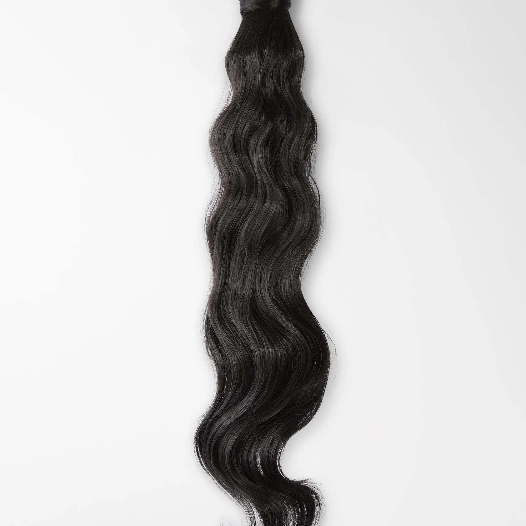 Rapunzel of Sweden Vegan Ponytail Beach Wave / Clip-in / Medium Volume 50 cm 1.0 Black