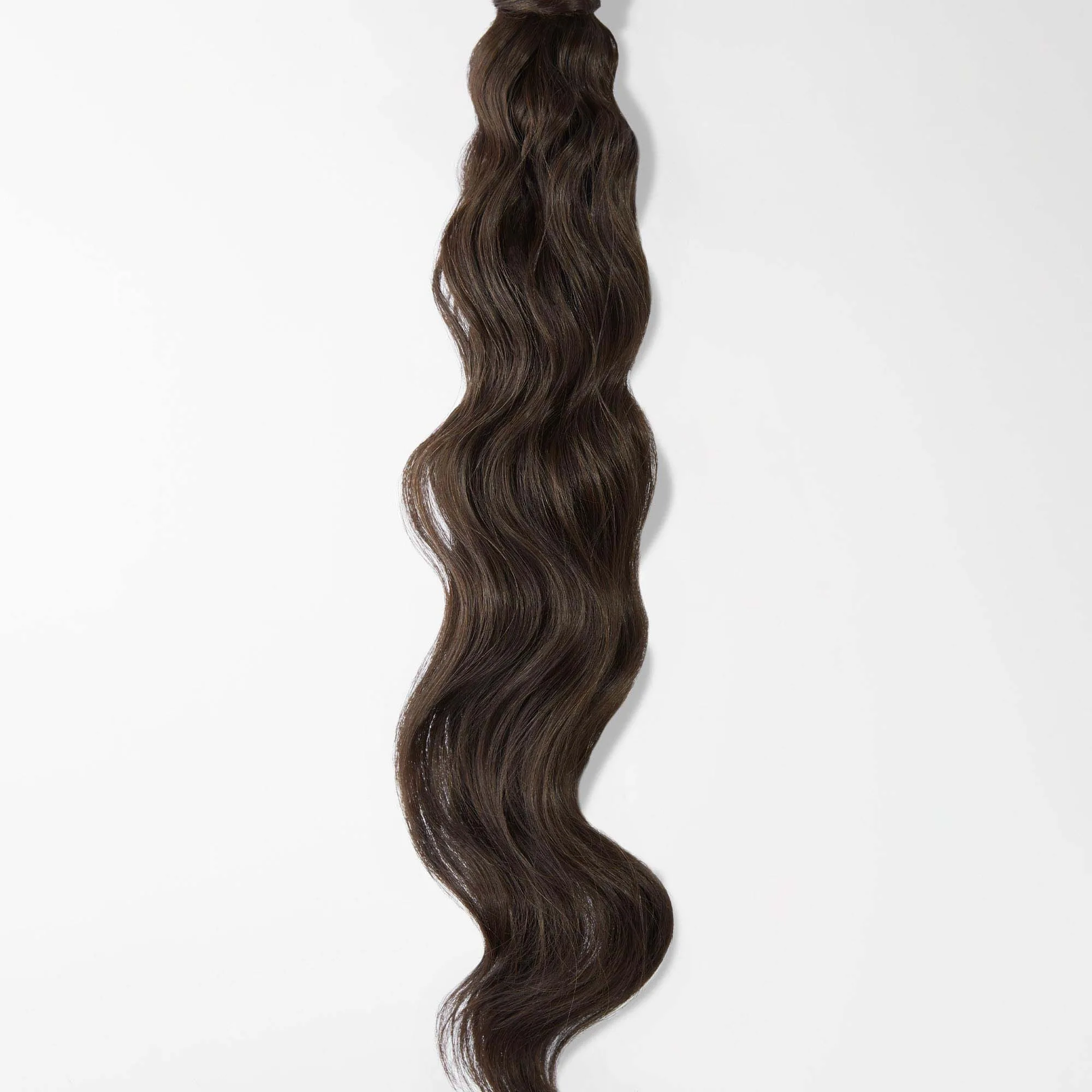 Rapunzel of Sweden Vegan Ponytail Beach Wave / Clip-in / Medium Volume 50 cm 2.3 Chocolate Brown