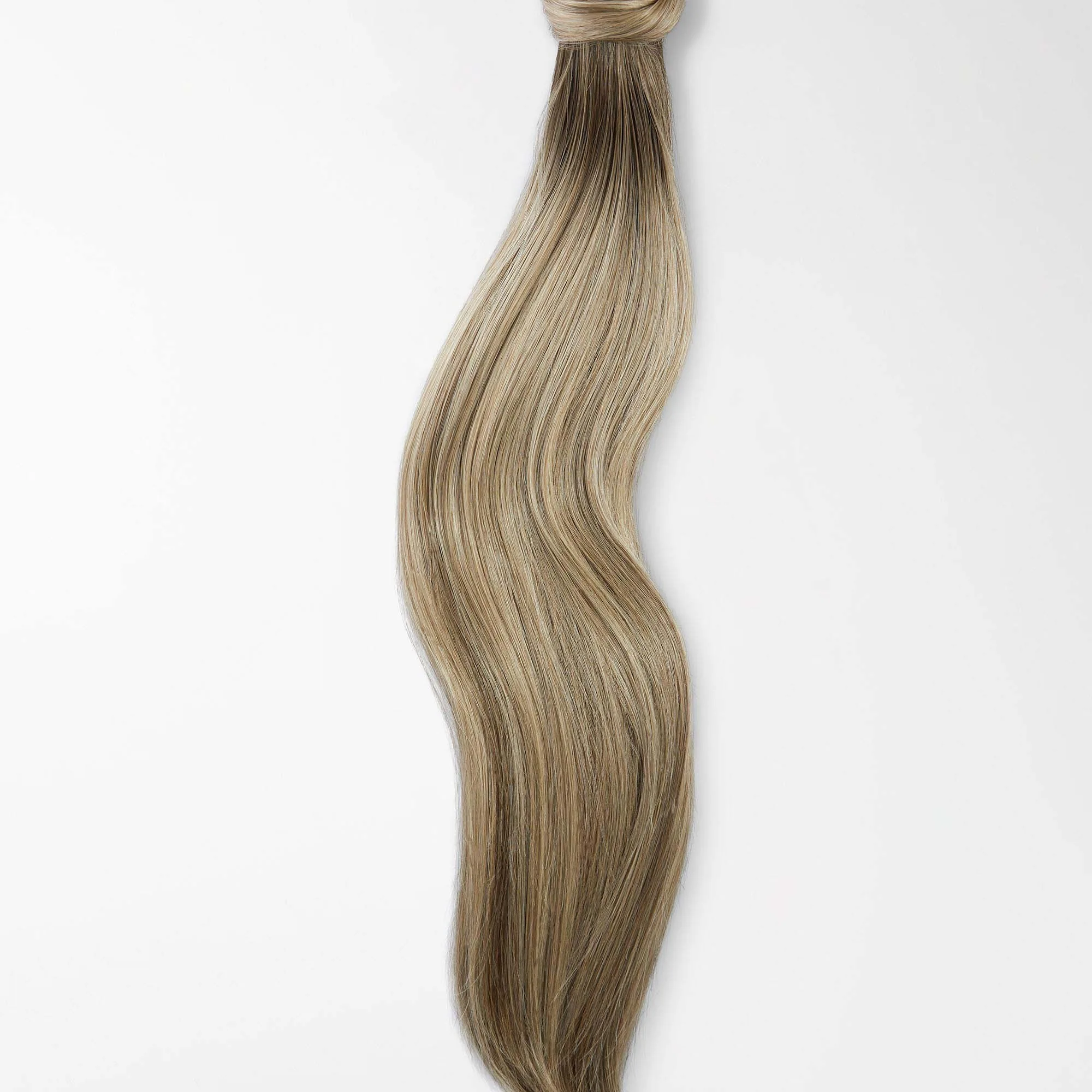 Rapunzel of Sweden Vegan Ponytail Straight / Clip-in / Medium Volume 40 cm Dark Ashy Blonde Balayage B2.6/10.9