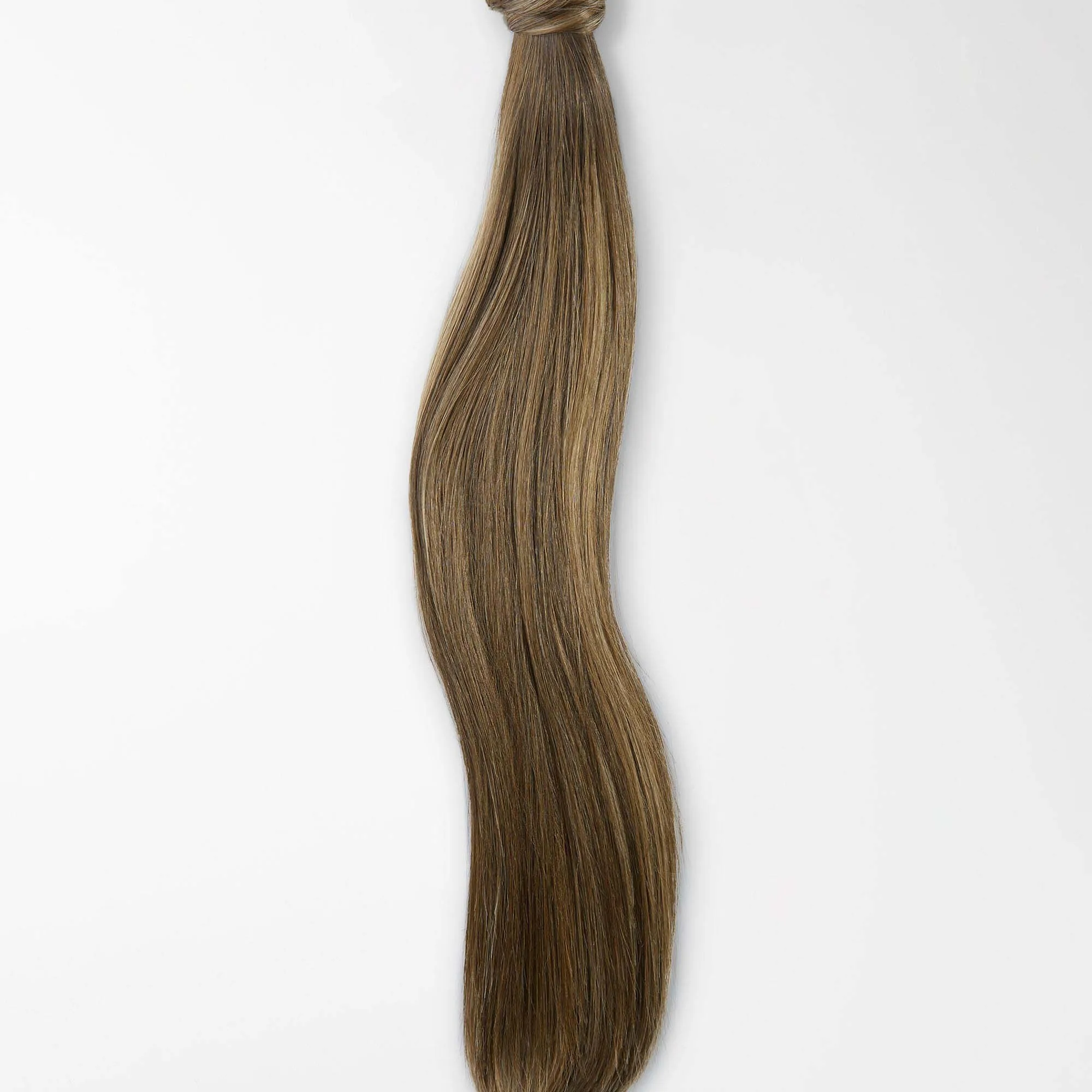 Rapunzel of Sweden Vegan Ponytail Straight / Clip-in / Medium Volume 50 cm Hazelnut Caramel Balayage B2.3/5.2