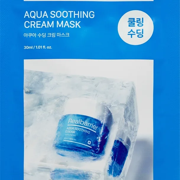 Real Barrier Aqua Soothing Cream Mask Fuktgivande arkmask för ansiktet 30 ml