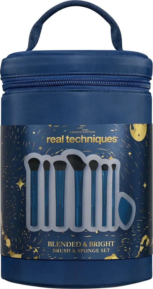 Real Techniques Holiday Blended & Bright Borstuppsättning med väska