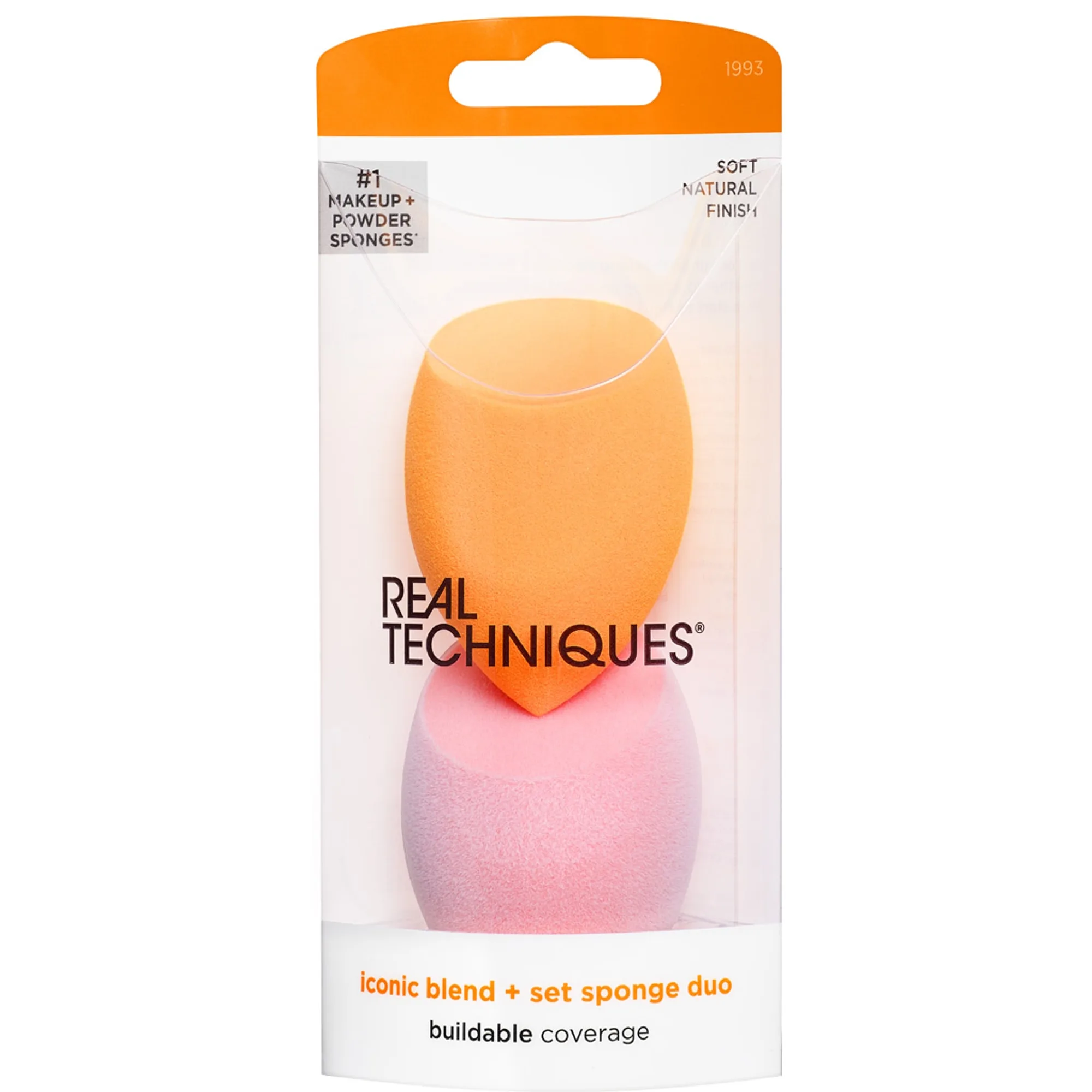 Real Techniques Iconic Blend + Set Sponge Duo Sminksvamp