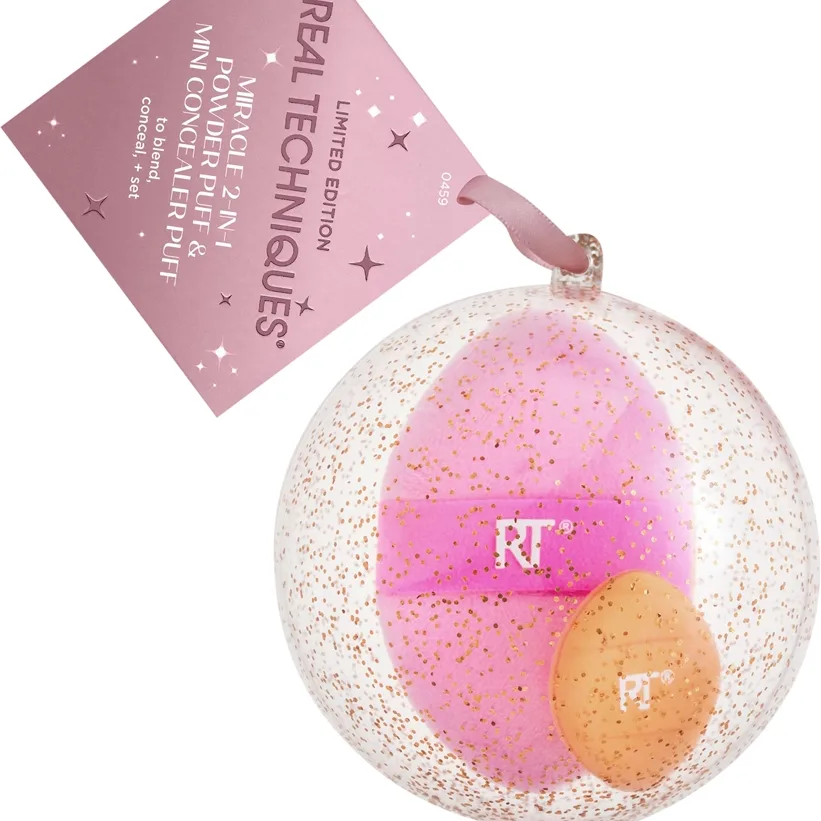 Real Techniques Miracle 2-in-1 Powder Puff Ornament meikkisieni, 2 kpl