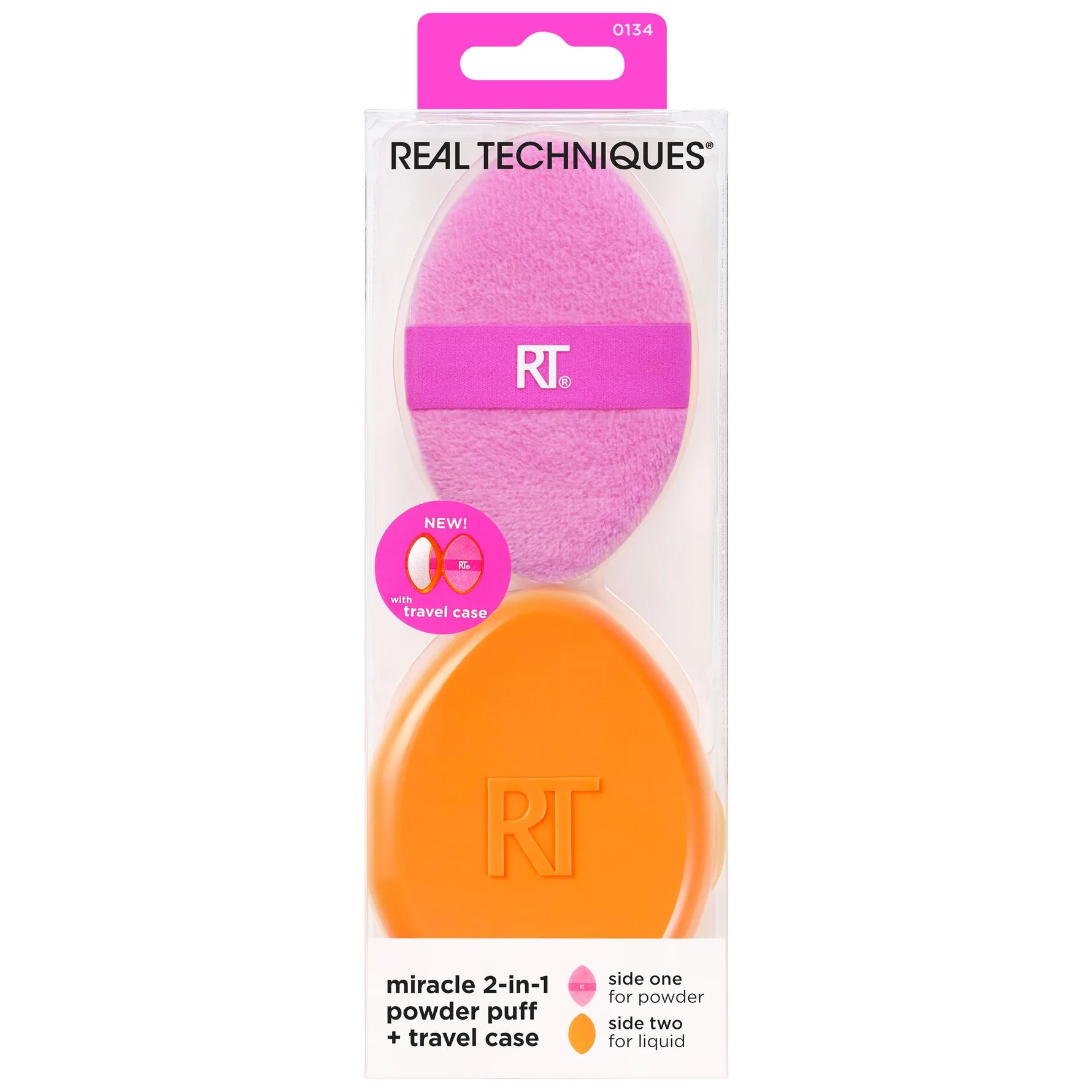 Miracle 2-In-1 Powder Puff + Travel Case Real Techniques Miracle 2-In-1 Powder Puff + Travel Case