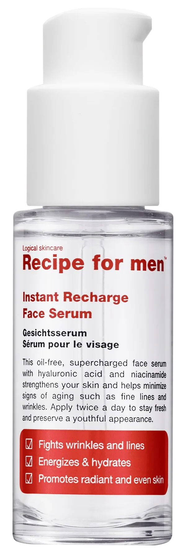 Recipe For Men Instant Recharge Face Serum 30ml