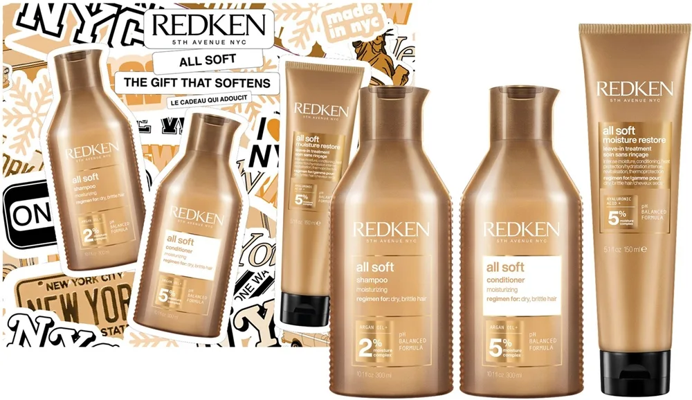 Redken All Soft lahjasetti kuiville ja hauraille hiuksille