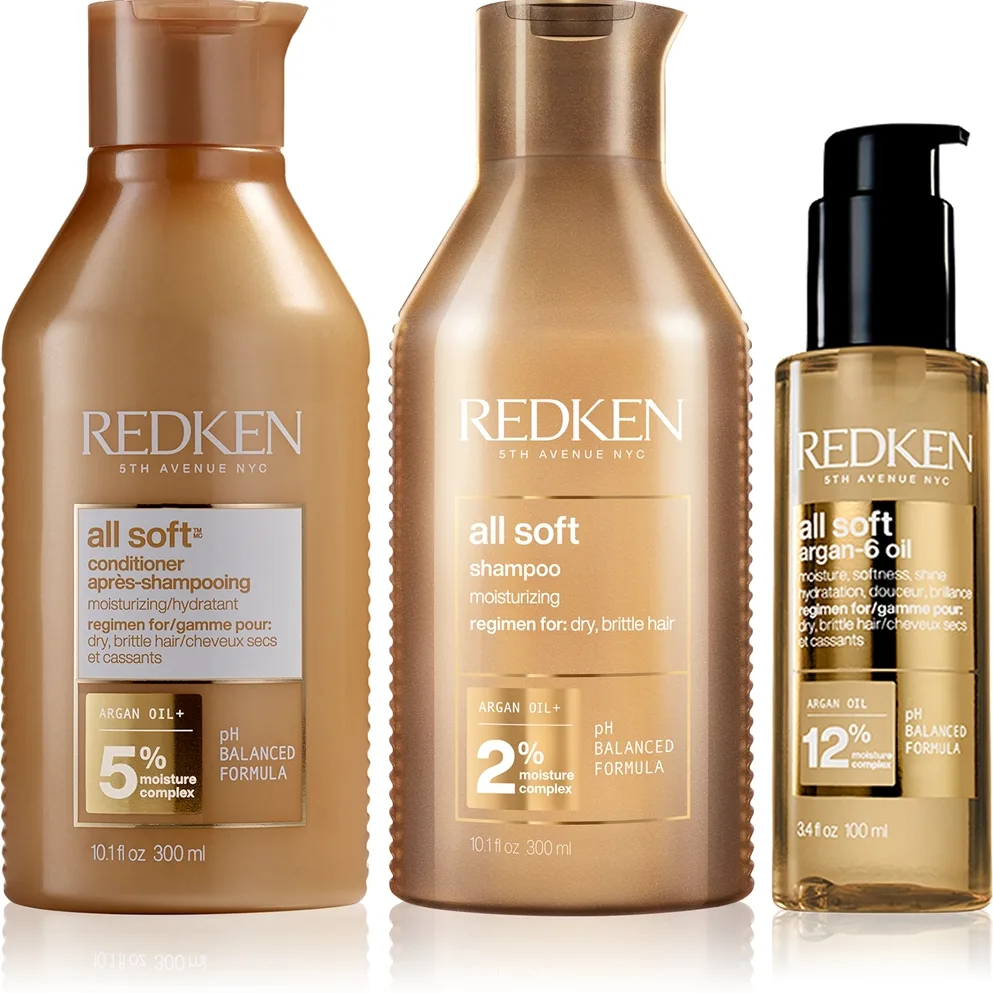 Redken All Soft setti kuiville ja hauraille hiuksille